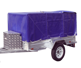 apache trailer with mesh sides and tarpauline